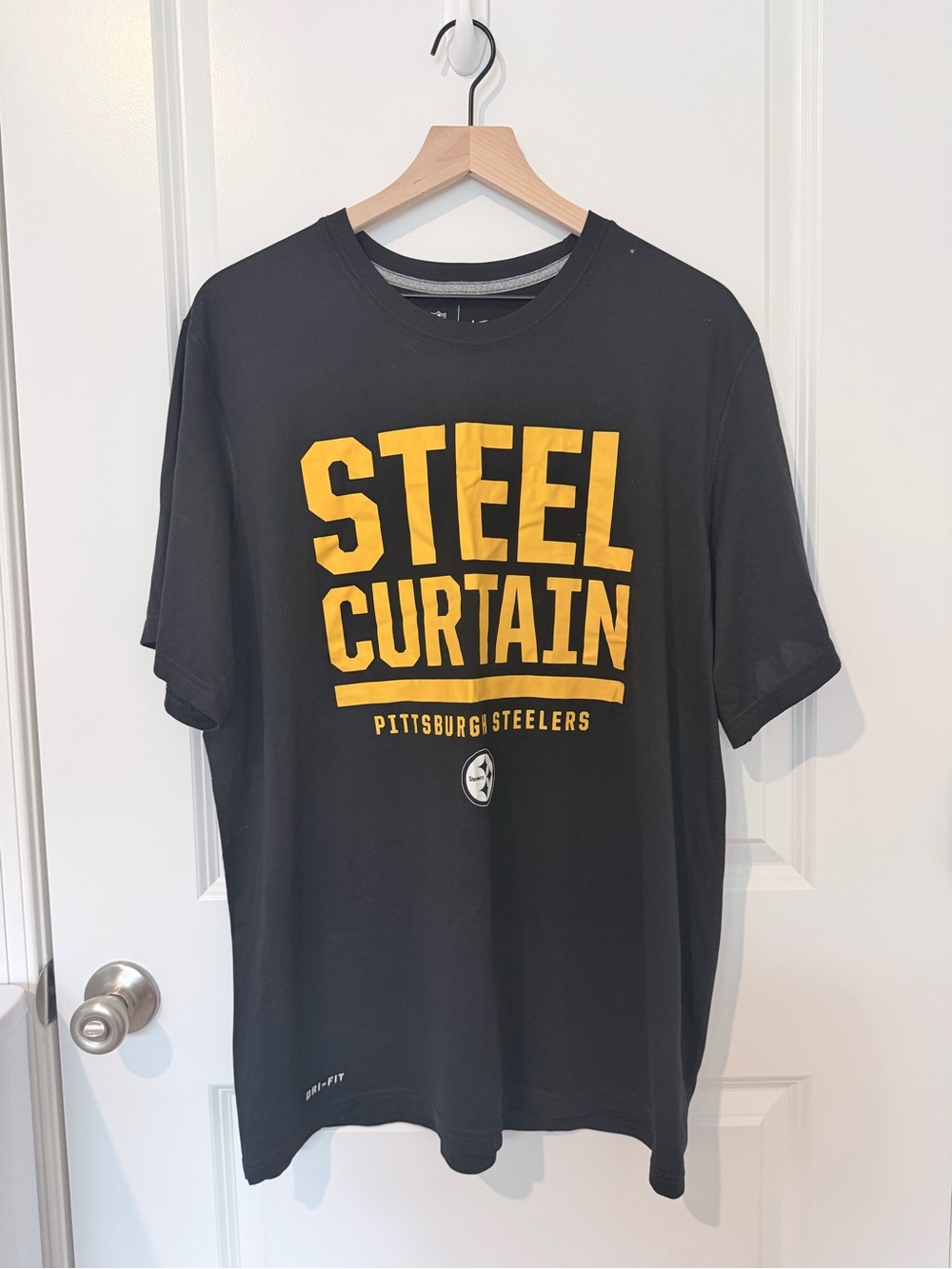 NFL Pittsburgh Steelers Black and Gold "Steel Curtain" Men's T-Shirt